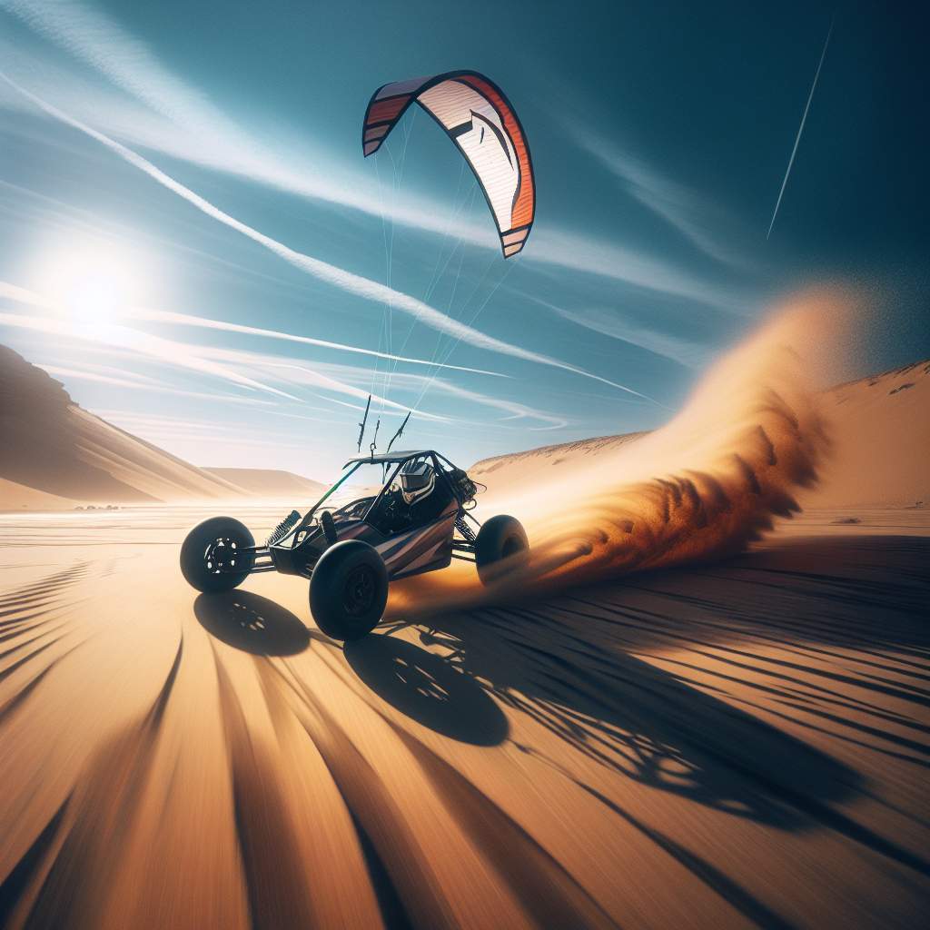 Kite buggy : vitesse et vent sur le sable
