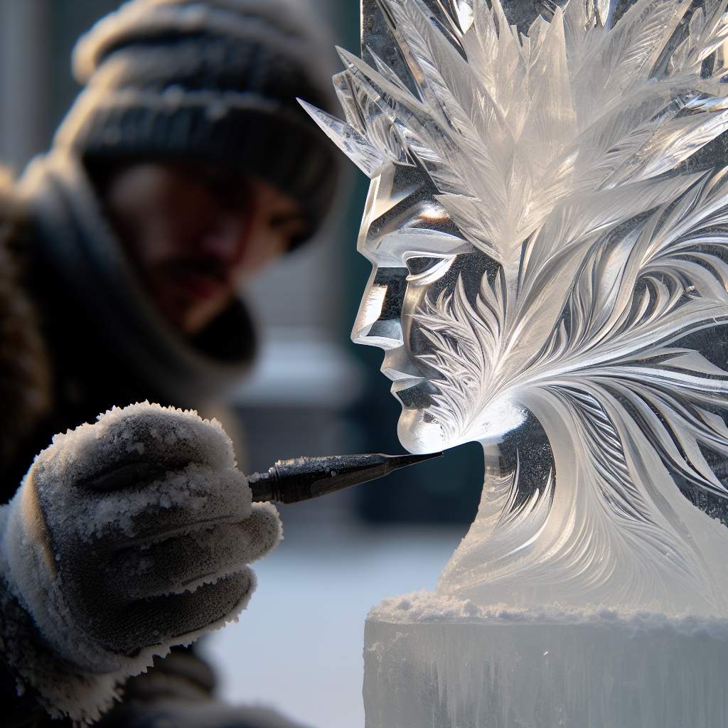 Sculpture sur glace : l'art éphémère